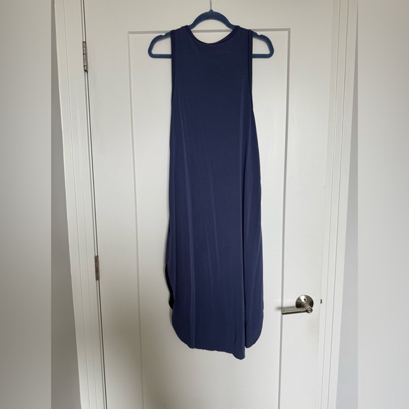 Navy Sleeveless Slip Dress - Picture 2 of 4